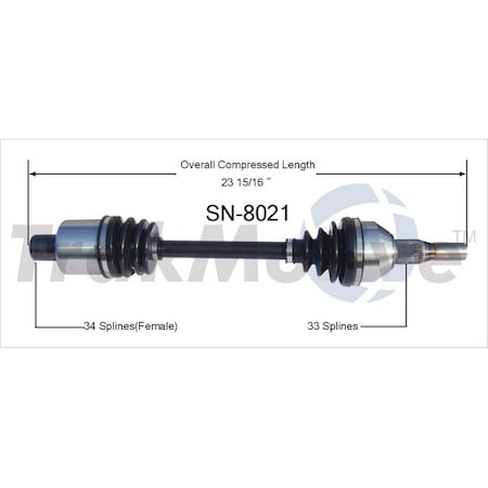 Surtrack Axle Cv Axle Shaft, Sn-8021 SN-8021